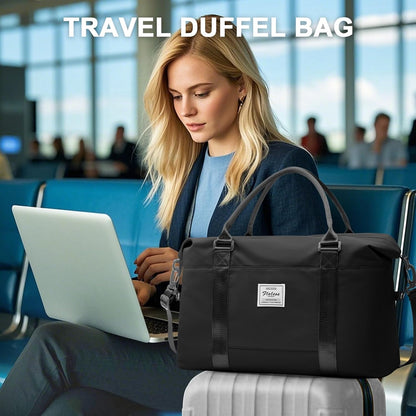 Travel Duffel Bag, Sports Tote Gym Bag, Shoulder Weekender Overnight Bag for Women - Colors A