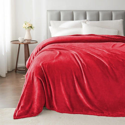 Fleece Blanket Soft Plush Throw for Couch Black 50"x60" - Colors A