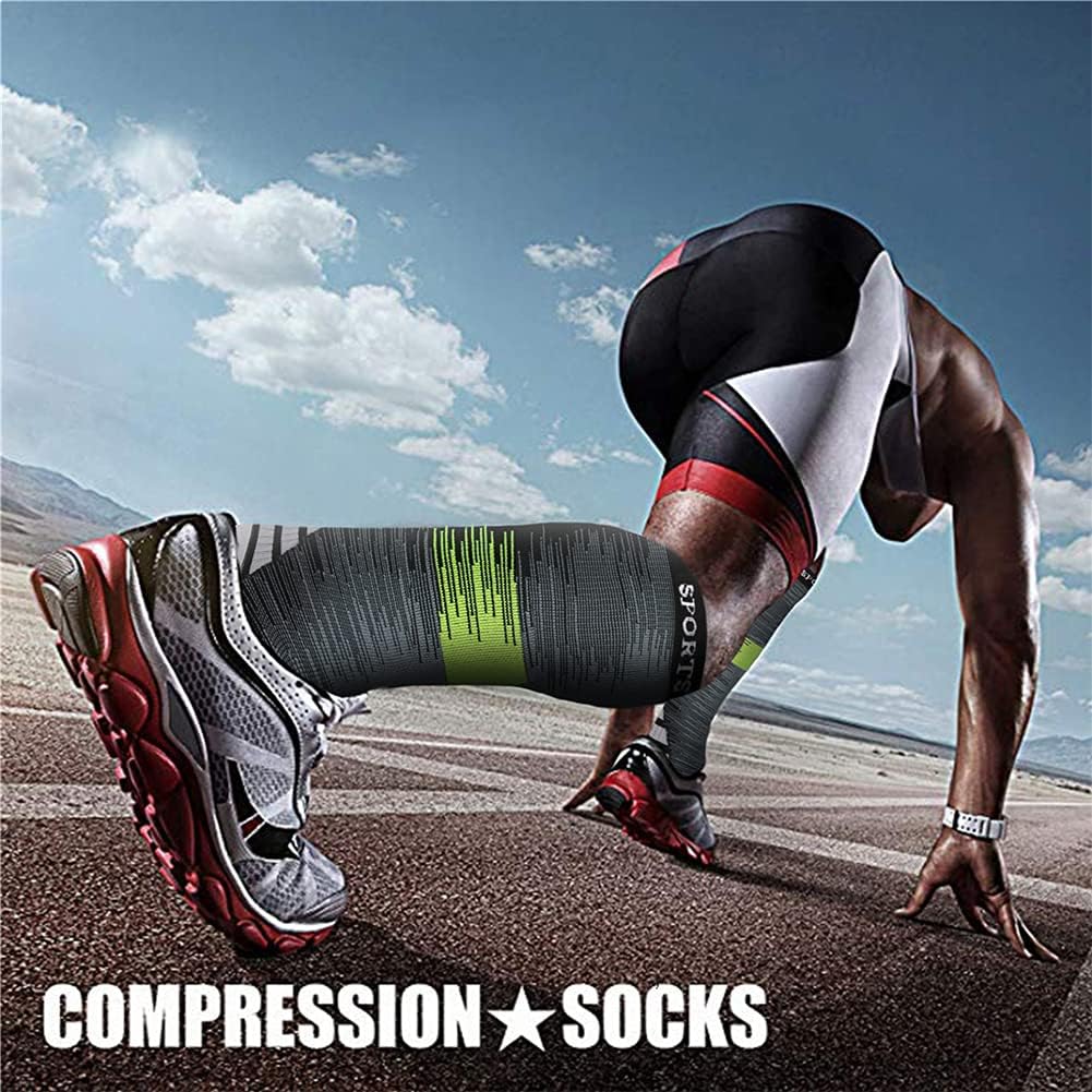 CHARMKING Compression Socks for Women & Men Circulation (3 Pairs) 15-20 mmHg is Best Support for Athletic Running Cycling