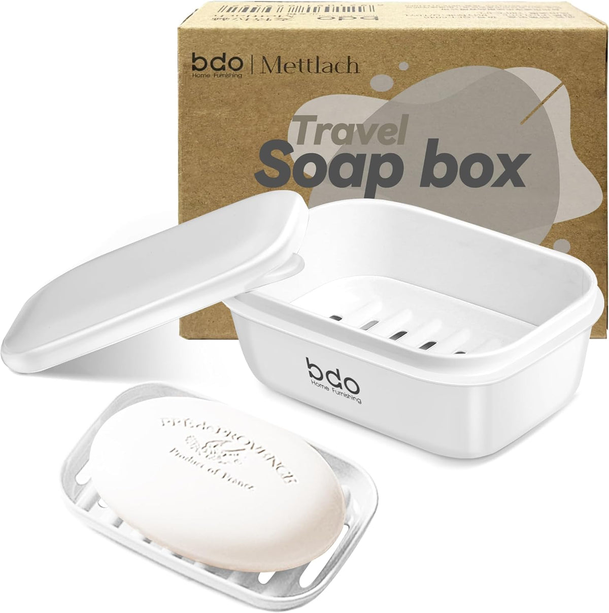 Doter Travel Soap Holder with Lid - Draining Soap Box for Shower -Compact Travel Soap Case Leak-Proof Design for Camping, Hiking, Gym & Outdoor Use | Keeps Soap Dry & Hygienic