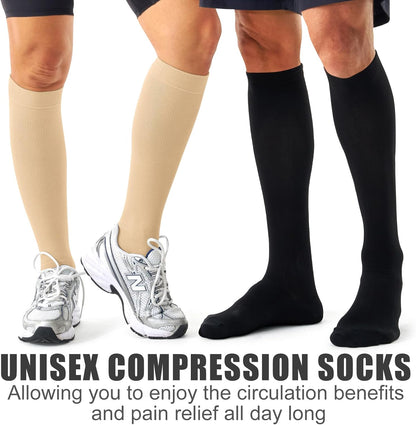 Laite Hebe 3 Pack Medical Compression Sock-Compression Sock For Women and Men Circulation -Best for Running,Nursing,Athletic Sports