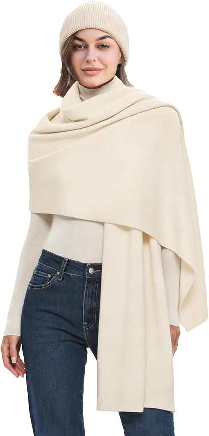 PULI Women's Pashmina Shawl Wraps for Evening Dress Large Scarf Blanket Long Wedding Bridal Winter Warm Shoulder Wrap - Colors A