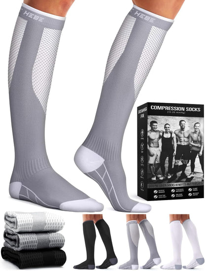 Laite Hebe 3 Pack Medical Compression Sock-Compression Sock For Women and Men Circulation -Best for Running,Nursing,Athletic Sports