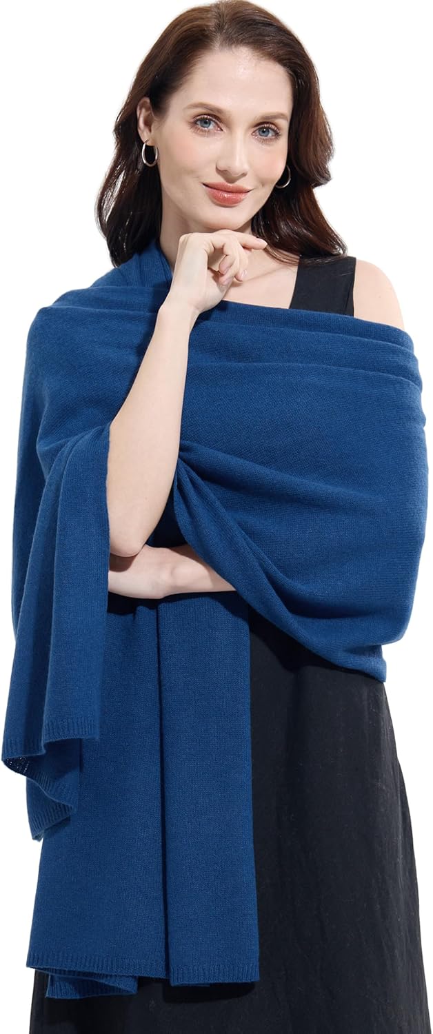 Soft Cashmere Blend Wrap Chic Scarf Stole for Women Wayfarer Travel Extra Large 87"x28" - Colors B