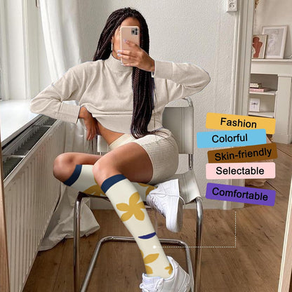 4 Pairs Compression Socks for Women Circulation-Best Support for Nurses,Running,Athletic,Travel
