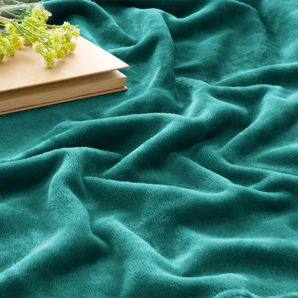 Fleece Blanket Soft Plush Throw for Couch Black 50"x60" - Colors A