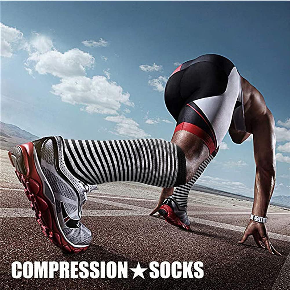 CHARMKING Compression Socks for Women & Men Circulation (3 Pairs) 15-20 mmHg is Best Support for Athletic Running Cycling