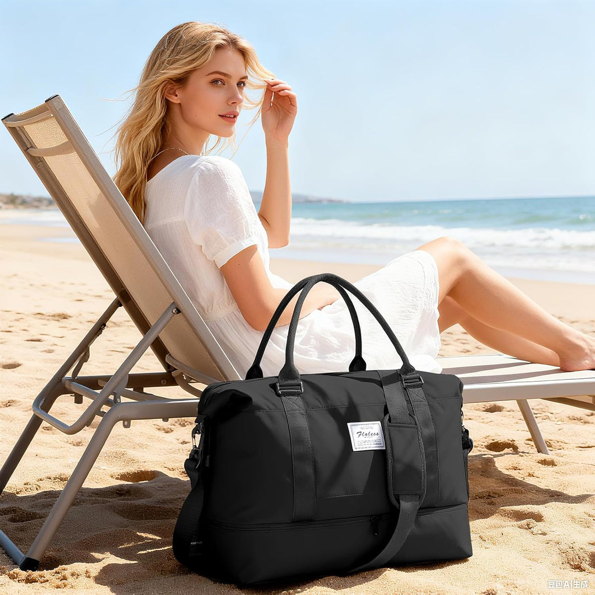Travel Duffel Bag, Sports Tote Gym Bag, Shoulder Weekender Overnight Bag for Women - Colors A