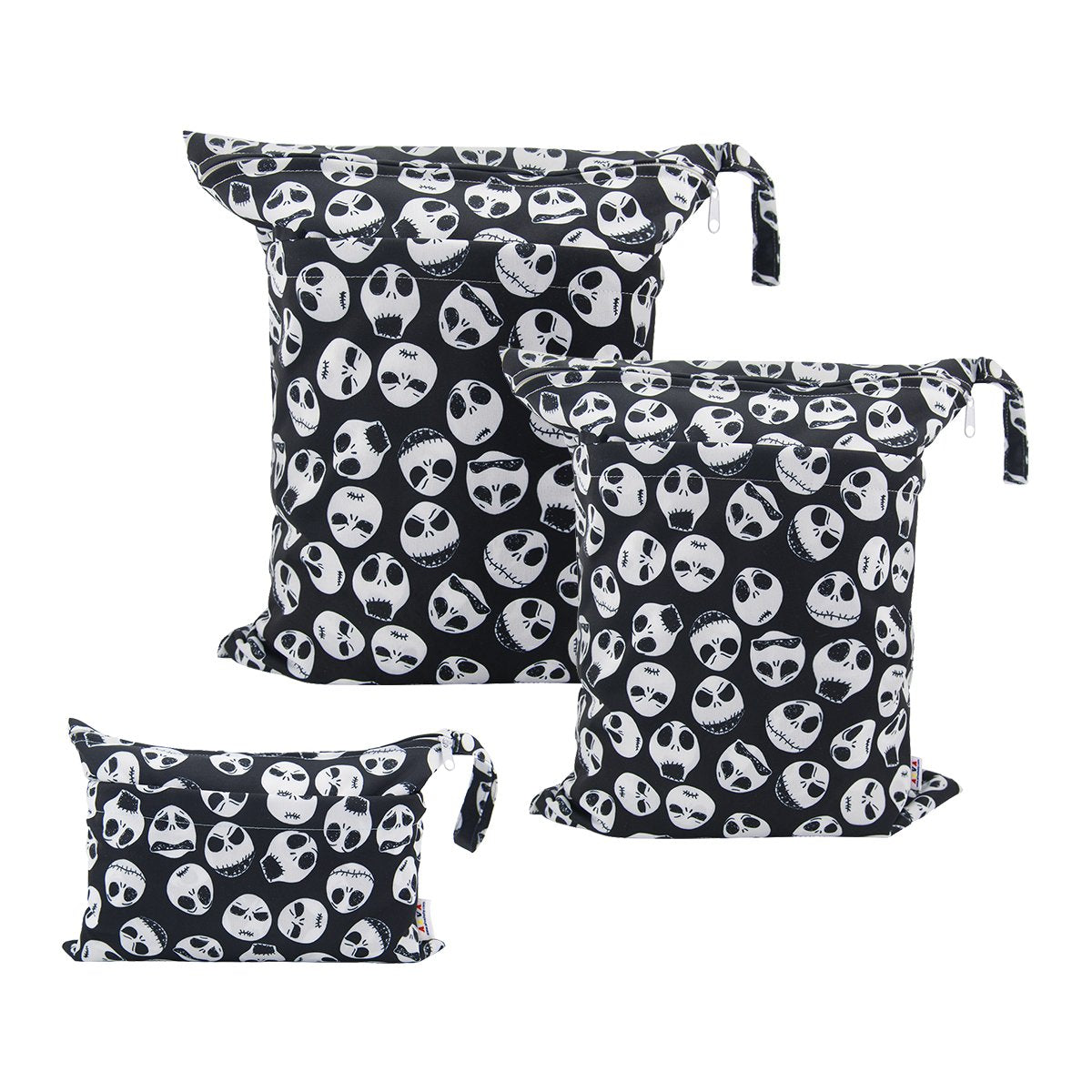 ALVA ALVABABY 3pcs Baby Cloth Diaper Wet/Dry Bags|Waterproof Reusable with Two Pockets|Travel, Beach, Pool, Daycare, Soiled Baby Items,Yoga,Gym Bag for Swimsuits or Wet Clothes 3L-ZM09 - Colors A
