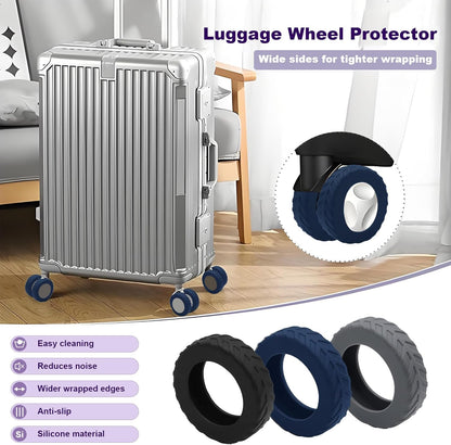 Luggage wheel covers suitcase wheels protectors for dual-wheeled luggage suitcase with a diameter of 2-2.4 inches /5-6cm (8, Red)
