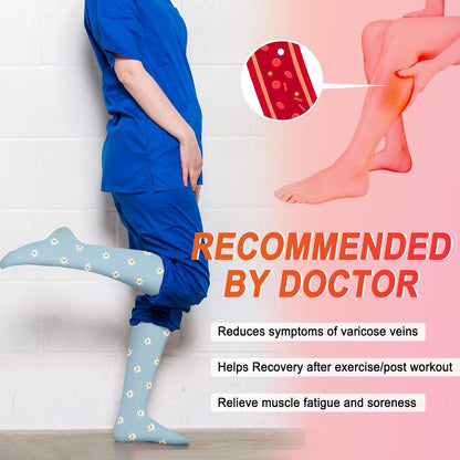 4 Pairs Compression Socks for Women Circulation-Best Support for Nurses,Running,Athletic,Travel
