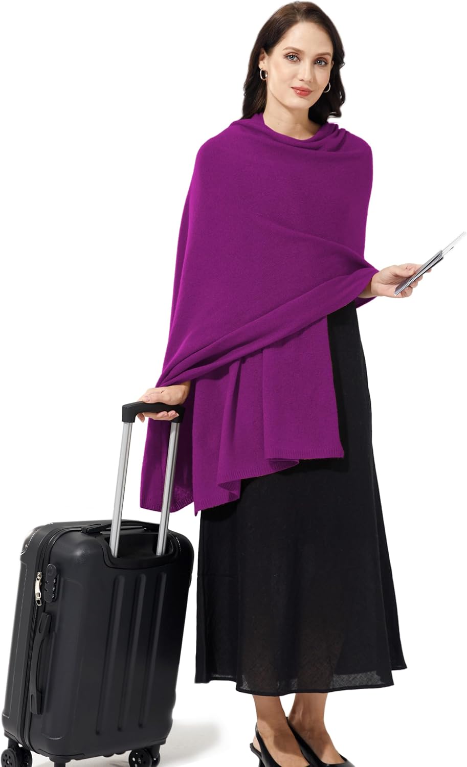 Soft Cashmere Blend Wrap Chic Scarf Stole for Women Wayfarer Travel Extra Large 87"x28" - Colors A