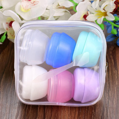 Travel Accessories Toiletry Containers, 1 oz Plastic Little Jars for Creams, Compact Travel Size Containers with Leak proof Lids for Face Hand Body Cream (6 Pieces)