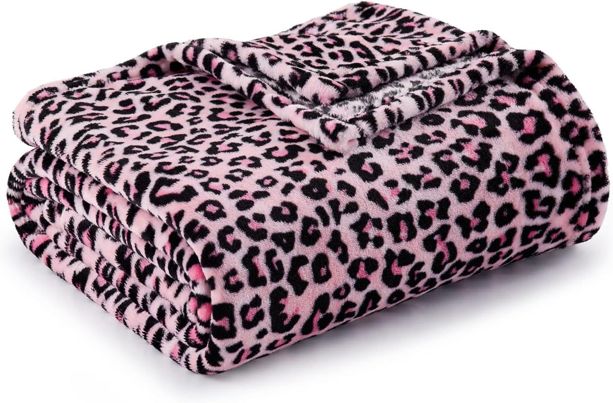 BEDELITE Fleece Blanket Black Throw Blankets for Couch & Bed, Luxury Plush Cozy Fuzzy Blanket 50x60 inches, Super Soft Warm Lightweight Throw Blanket for Travel Camping - Colors B