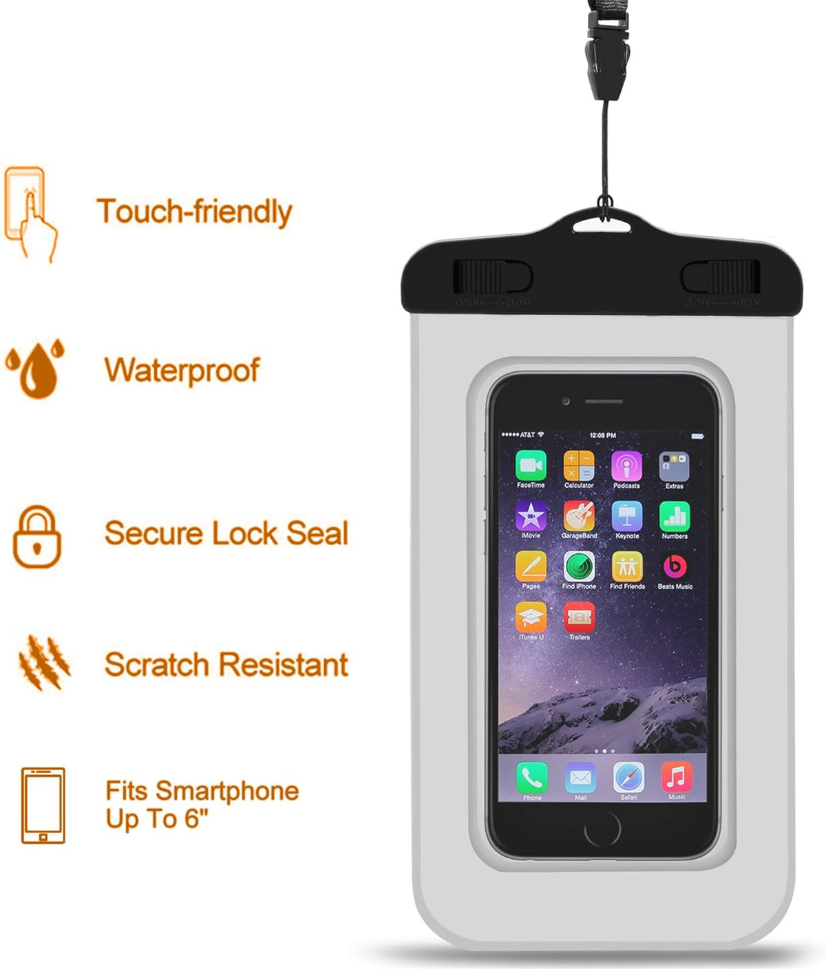Unigear Dry Bag Waterproof, 2L/5L/10L/20L/30L/40L Floating and Lightweight Bags for Kayaking, Boating, Fishing, Swimming and Camping with Waterproof Phone Case