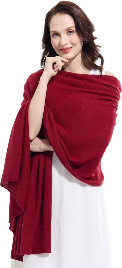 Soft Cashmere Blend Wrap Chic Scarf Stole for Women Wayfarer Travel Extra Large 87"x28" - Colors B