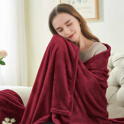 BEDELITE Fleece Blanket Black Throw Blankets for Couch & Bed, Luxury Plush Cozy Fuzzy Blanket 50x60 inches, Super Soft Warm Lightweight Throw Blanket for Travel Camping - Colors B