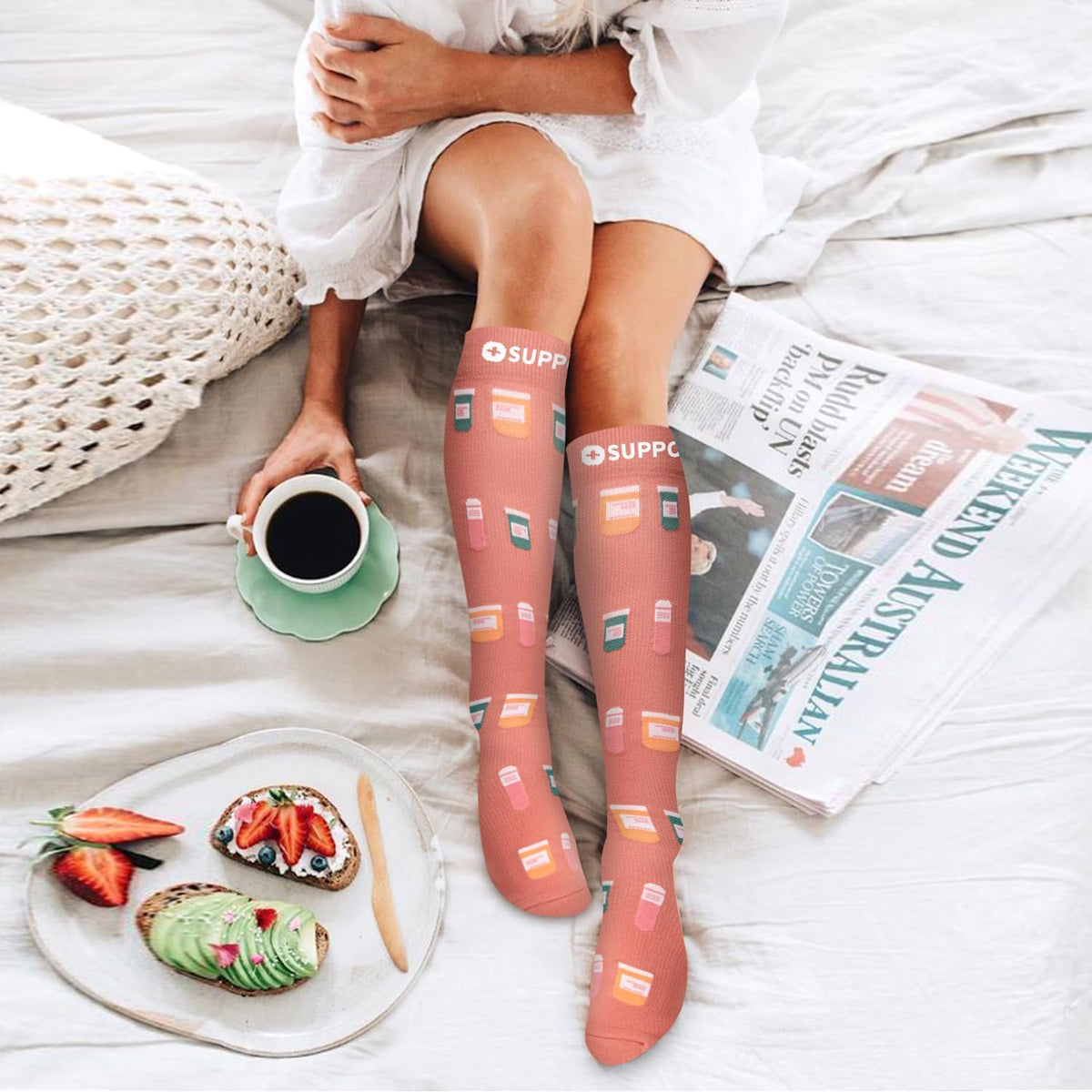 6 Pack Copper Compression Socks for Women and Men Circulation-Best Support for Medical,Running,Nursing,Athletic - Colors B