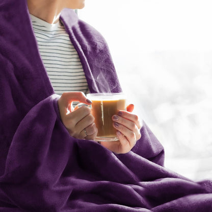BEDELITE Fleece Blanket Black Throw Blankets for Couch & Bed, Luxury Plush Cozy Fuzzy Blanket 50x60 inches, Super Soft Warm Lightweight Throw Blanket for Travel Camping - Colors B