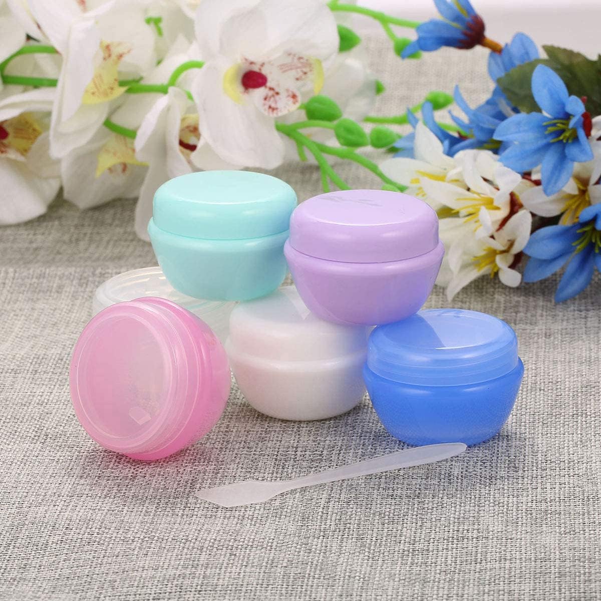 Travel Accessories Toiletry Containers, 1 oz Plastic Little Jars for Creams, Compact Travel Size Containers with Leak proof Lids for Face Hand Body Cream (6 Pieces)