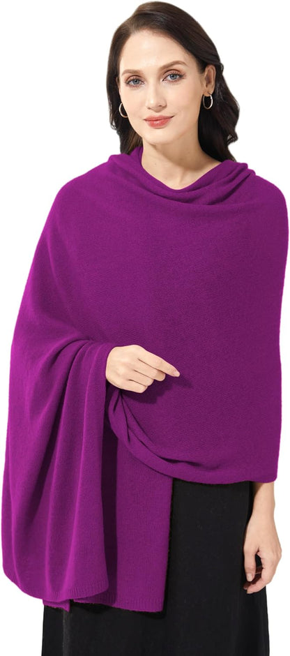 Soft Cashmere Blend Wrap Chic Scarf Stole for Women Wayfarer Travel Extra Large 87"x28" - Colors A