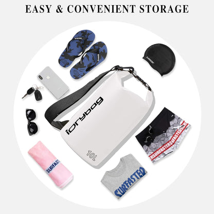 IDRYBAG Dry Bag for Kayaking Waterproof 2L/5L/10L/15L/20L, Small Dry Sack Waterproof Bag for Boating