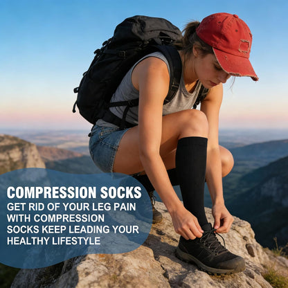 Sooverki Copper Compression Socks for Men & Women 8 Pack 15-20mmHg - Knee High Stockings Best Support for Running Athletic