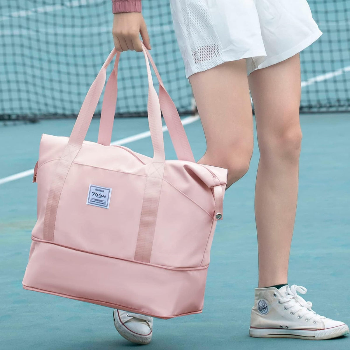 Travel Duffel Bag, Sports Tote Gym Bag, Shoulder Weekender Overnight Bag for Women - Colors B