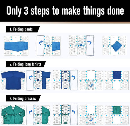 BoxLegend V4 Shirt Folding Board Enlarged and Widened Shirt Folder Folding Adults Laundry Tool Clothes Folder Laundry folders Folding Boards for tshirt, Sweater, Pants, Dresses, White