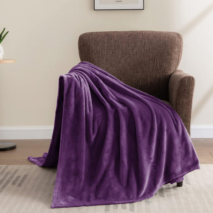 BEDELITE Fleece Blanket Black Throw Blankets for Couch & Bed, Luxury Plush Cozy Fuzzy Blanket 50x60 inches, Super Soft Warm Lightweight Throw Blanket for Travel Camping - Colors B