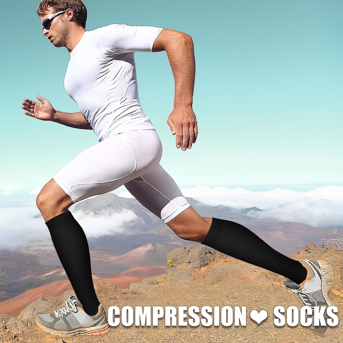 Laite Hebe 3 Pack Medical Compression Sock-Compression Sock For Women and Men Circulation -Best for Running,Nursing,Athletic Sports