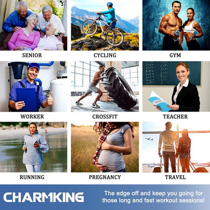 CHARMKING Compression Socks for Women & Men Circulation (8 Pairs) 15-20 mmHg Best Calf Socks Support for Athletic Cycling - Colors A