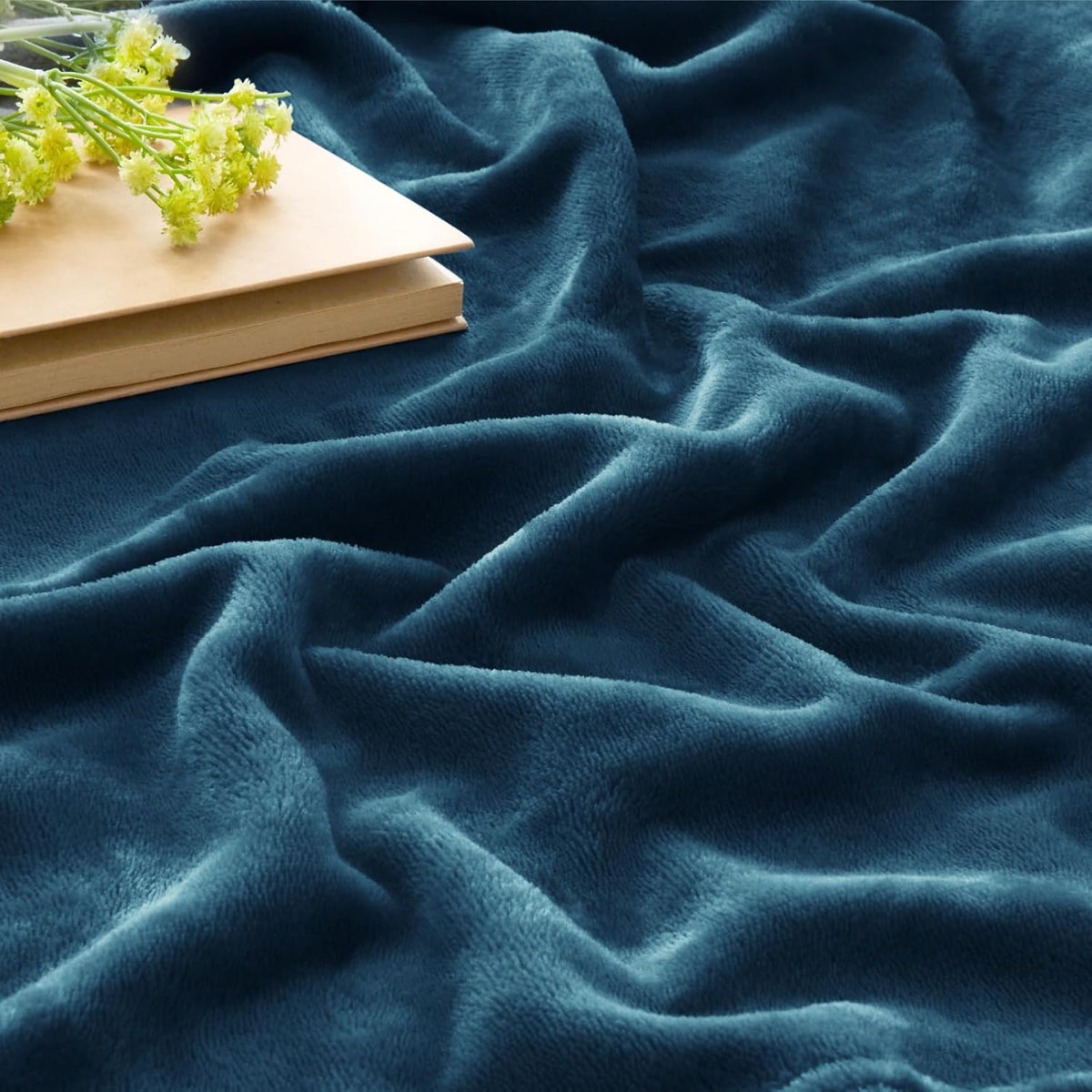 Fleece Blanket Soft Plush Throw for Couch Black 50"x60" - Colors A