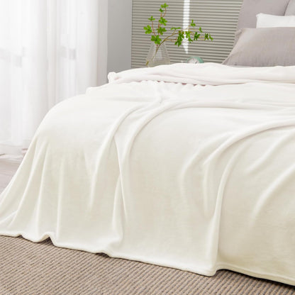 Fleece Blanket Soft Plush Throw for Couch Black 50"x60" - Colors A