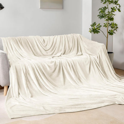 Fleece Blanket Soft Plush Throw for Couch Black 50"x60" - Colors A