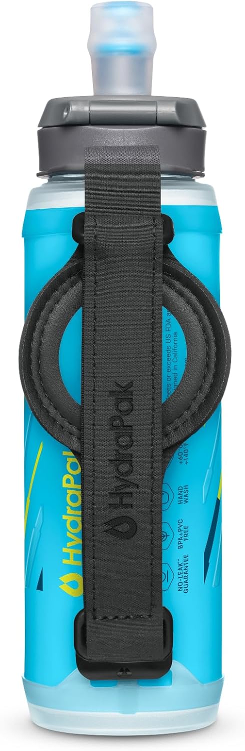 SkyFlask Speed - Collapsible Handheld Running Water Bottle (350ml, 500ml, 500ml Insulated) - Adjustable Strap, Lightweight, Spill-Proof Cap
