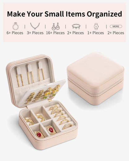 Travel Jewelry Case, Bridesmaid Gift for Women - Small Travel Jewelry Box for Girls Women - Blue