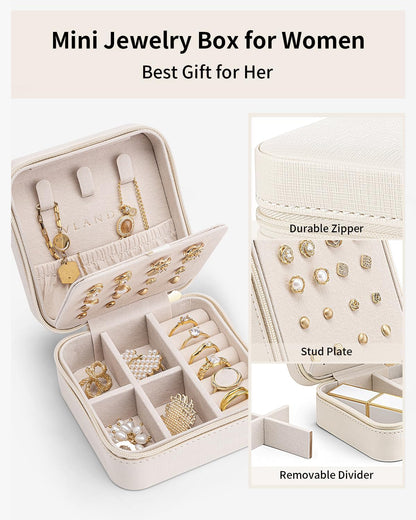 Travel Jewelry Case, Bridesmaid Gift for Women - Small Travel Jewelry Box for Girls Women - Blue
