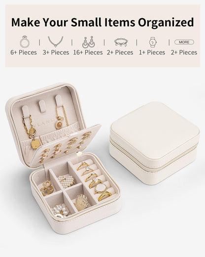 Travel Jewelry Case, Bridesmaid Gift for Women - Small Travel Jewelry Box for Girls Women - Blue
