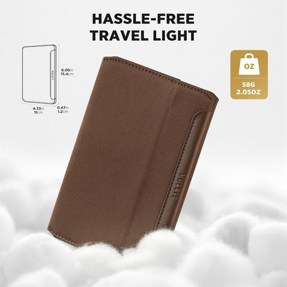 RFID Passport Holder Slim Design Pocket Fitted Passport Cover Magnetic Closure, Single Passport Design