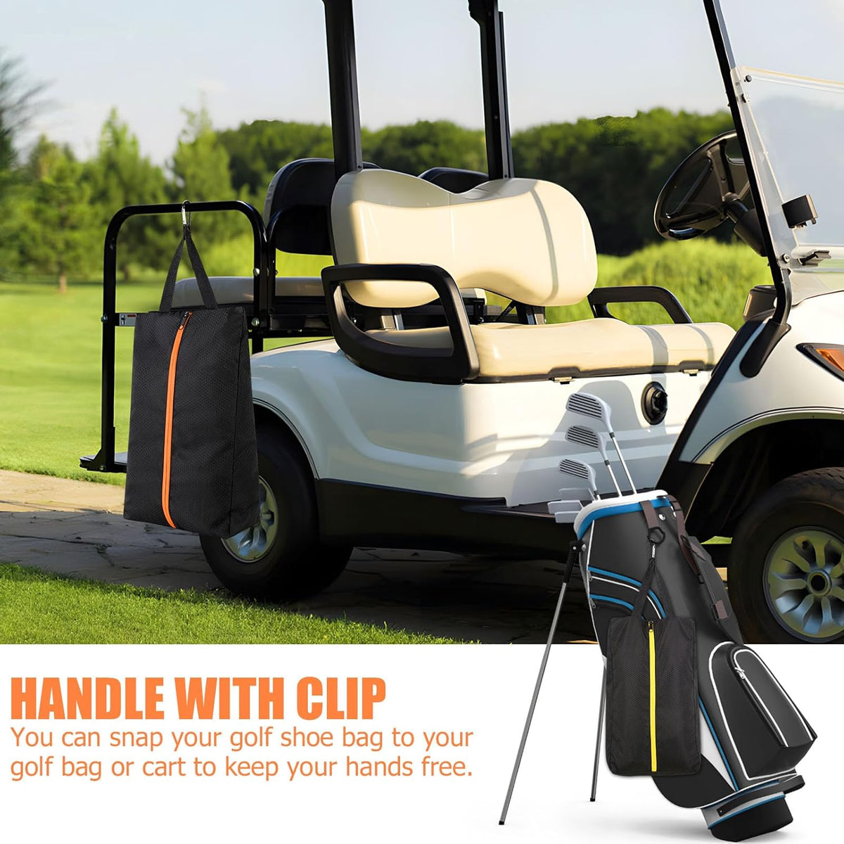 Golf Shoes Bag, Smell-Proof & Waterproof Cleat Bag for Travel