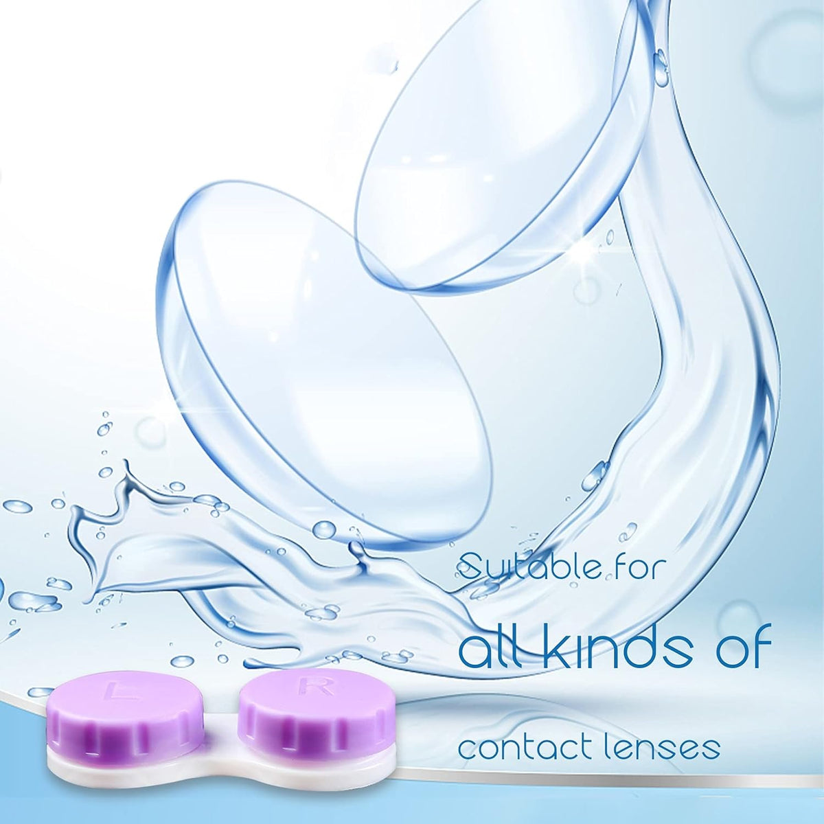 16 Pack Contact Lens Case Box, Colorful Bulk Box Holder Container, Contact Lens Case Set,Portable, Travel-Friendly