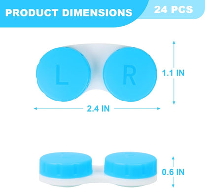 16 Pack Contact Lens Case Box, Colorful Bulk Box Holder Container, Contact Lens Case Set,Portable, Travel-Friendly