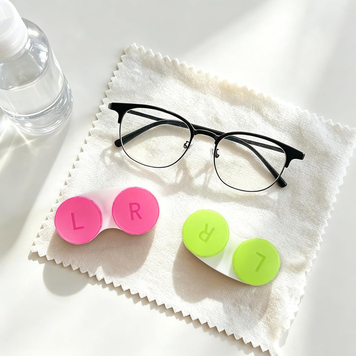 16 Pack Contact Lens Case Box, Colorful Bulk Box Holder Container, Contact Lens Case Set,Portable, Travel-Friendly