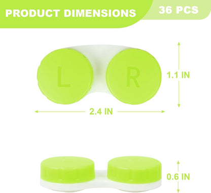 16 Pack Contact Lens Case Box, Colorful Bulk Box Holder Container, Contact Lens Case Set,Portable, Travel-Friendly