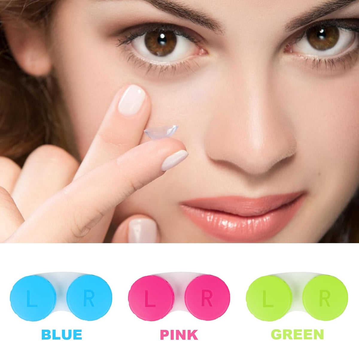 16 Pack Contact Lens Case Box, Colorful Bulk Box Holder Container, Contact Lens Case Set,Portable, Travel-Friendly