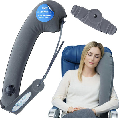 Ultimate Inflatable Travel Pillow for Neck & Body - Grey