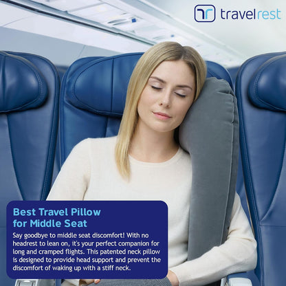 Ultimate Inflatable Travel Pillow for Neck & Body - Grey
