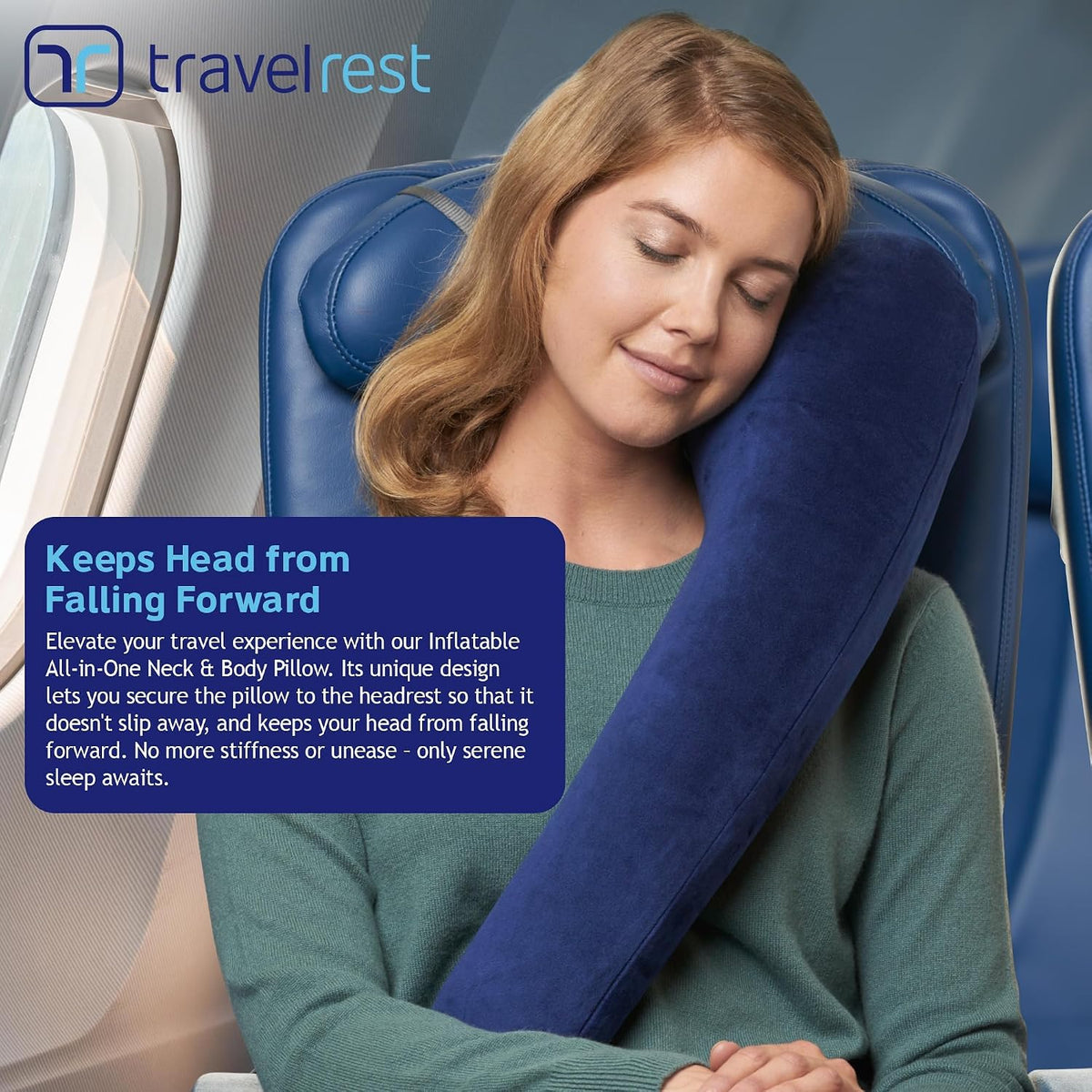 Ultimate Inflatable Travel Pillow for Neck & Body - Grey