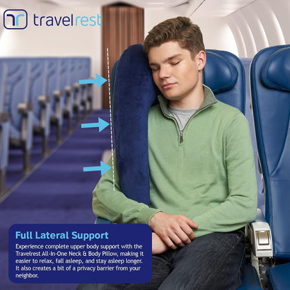 Ultimate Inflatable Travel Pillow for Neck & Body - Grey